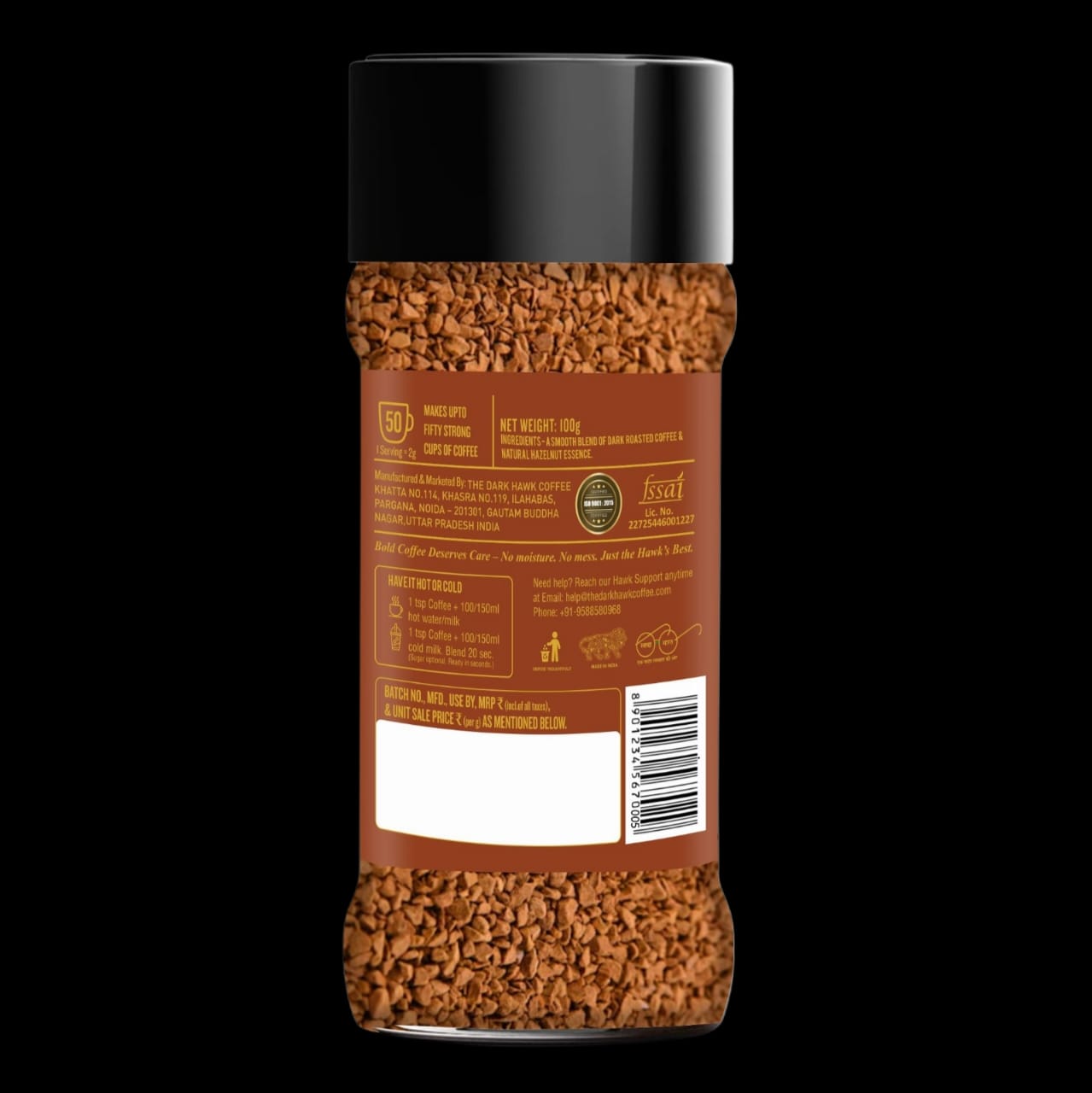 HAZEL NOIR (Premium Instant Coffee 100g)